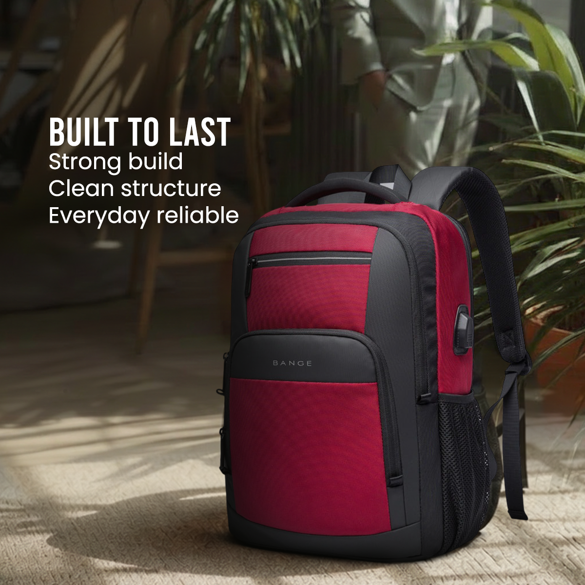 SWISS CUT DESIGN BACKPACK - RED - 26L