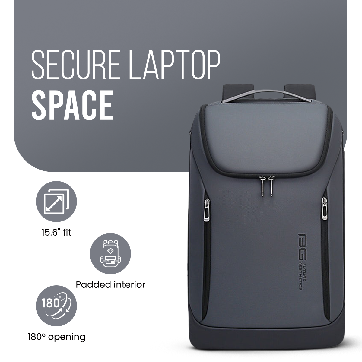 CAPTAIN BUSINESS BACKPACK - GREY - 30L