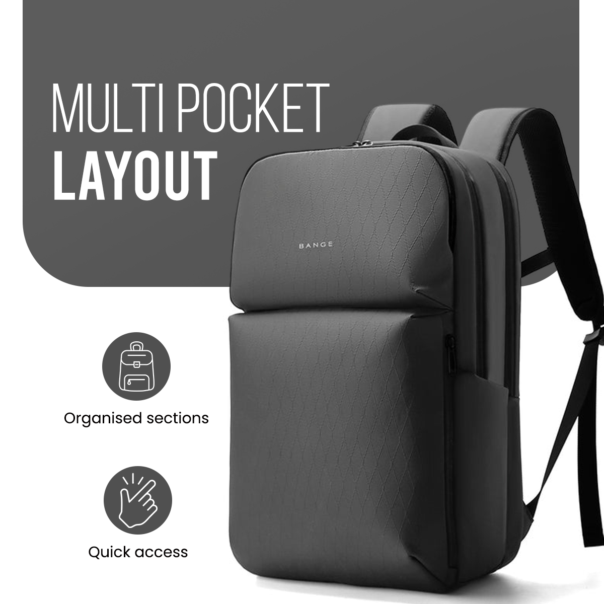 METROGUARD BACKPACK - GREY - 27L
