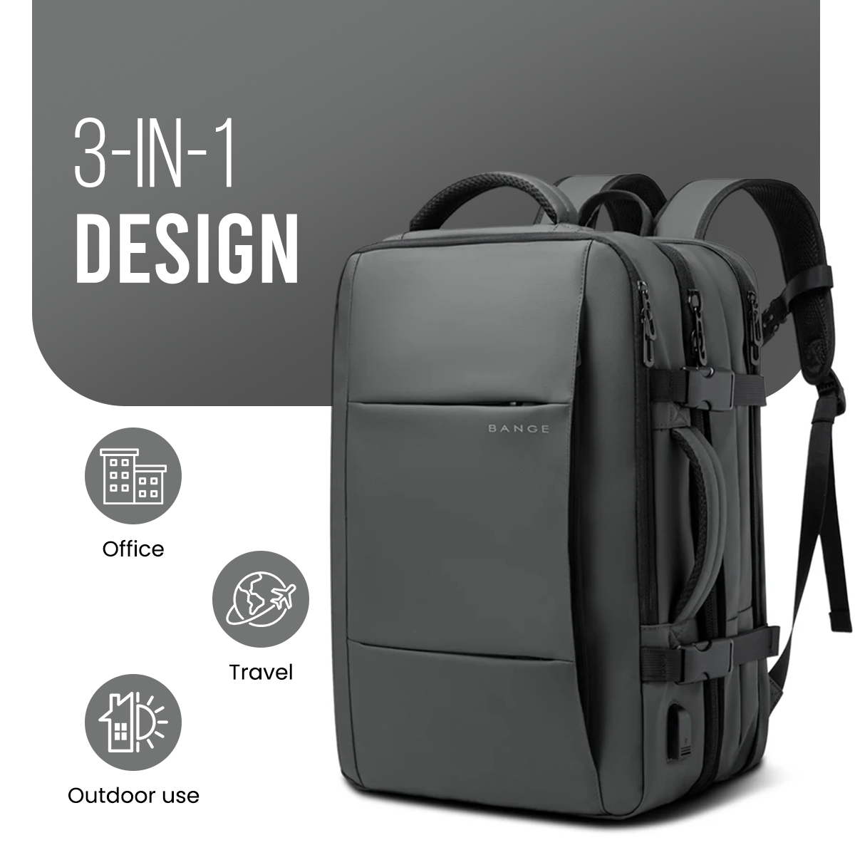 TITAN ULTRAFIT TRAVEL BACKPACK - GREY - 35L