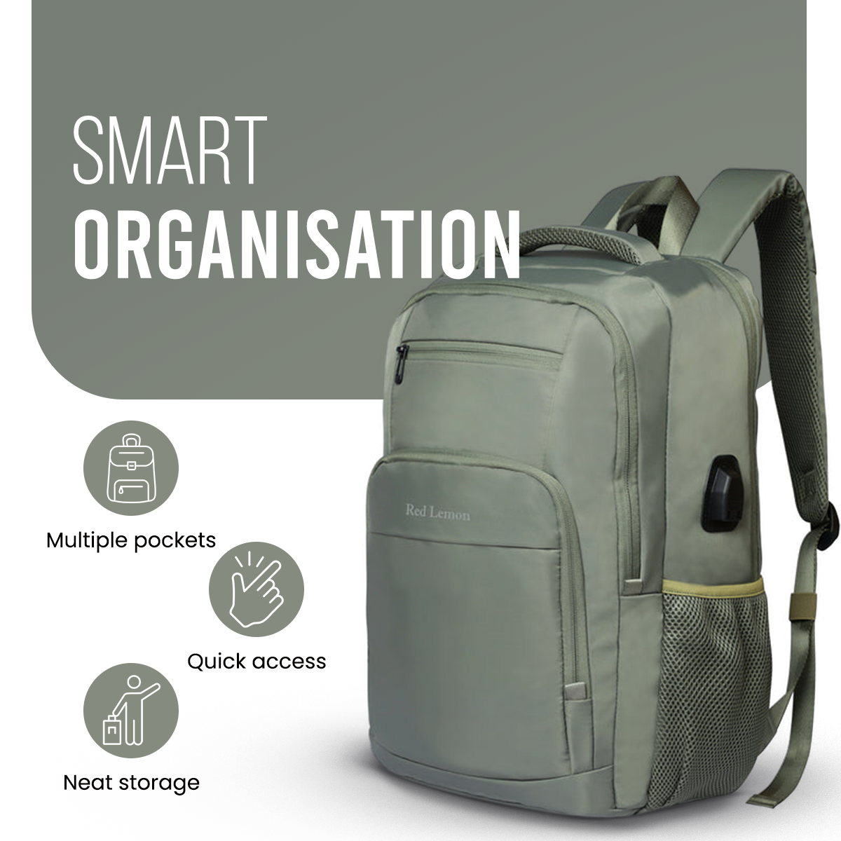 SWISS PACK BACKPACK PASTEL OLIVE - 26L