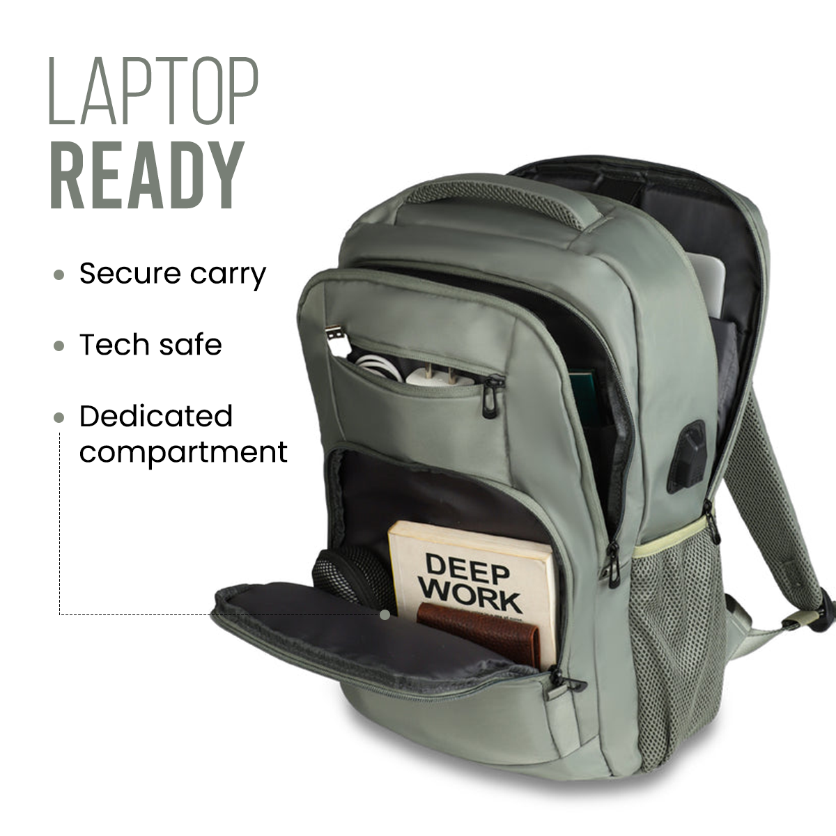 SWISS PACK BACKPACK PASTEL OLIVE - 26L