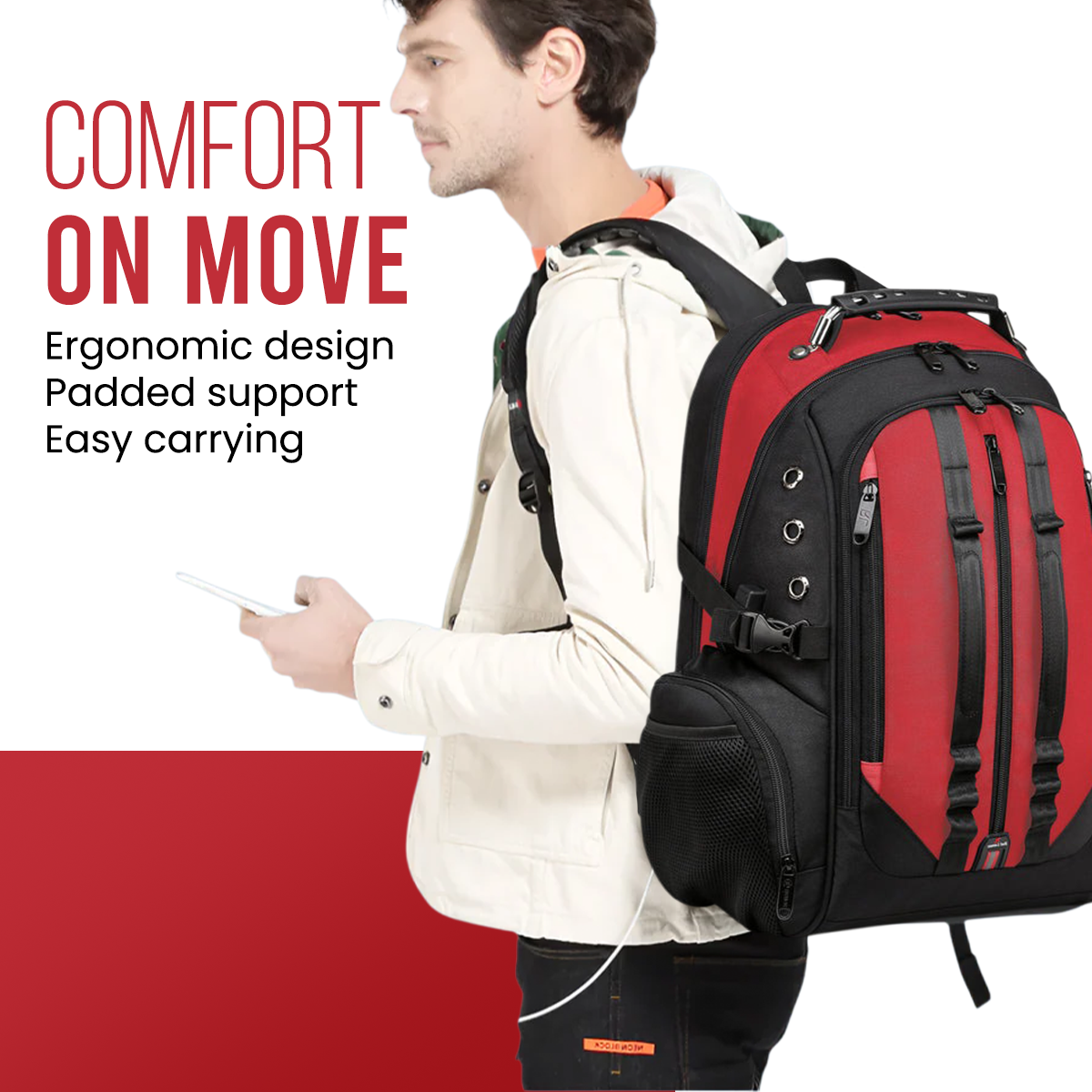 SWISSLOOK BACKPACK - RED - 45L