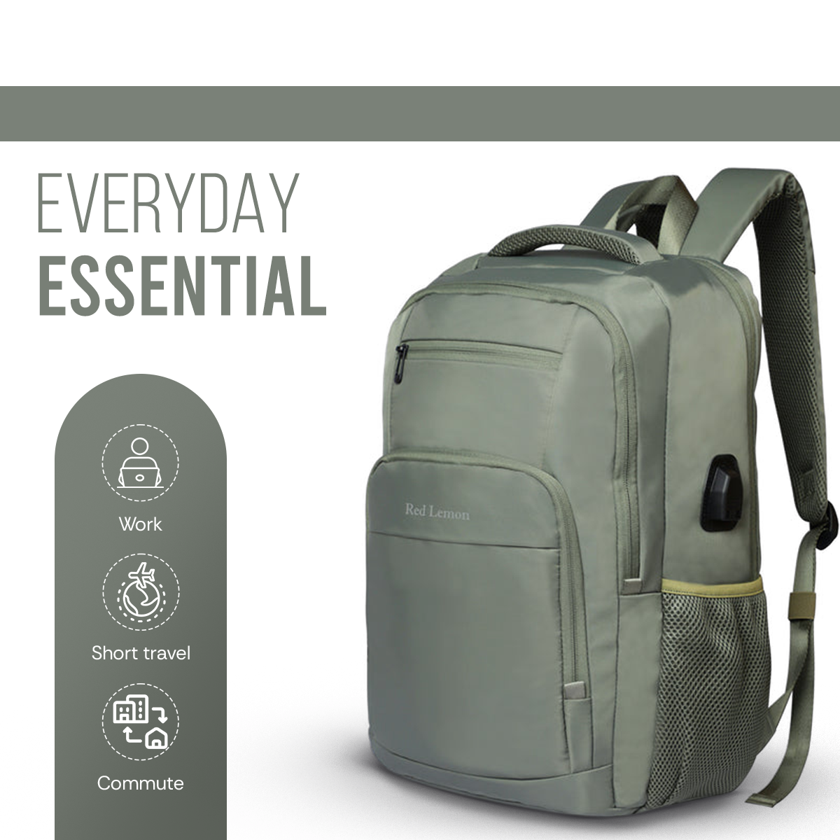 SWISS PACK BACKPACK PASTEL OLIVE - 26L