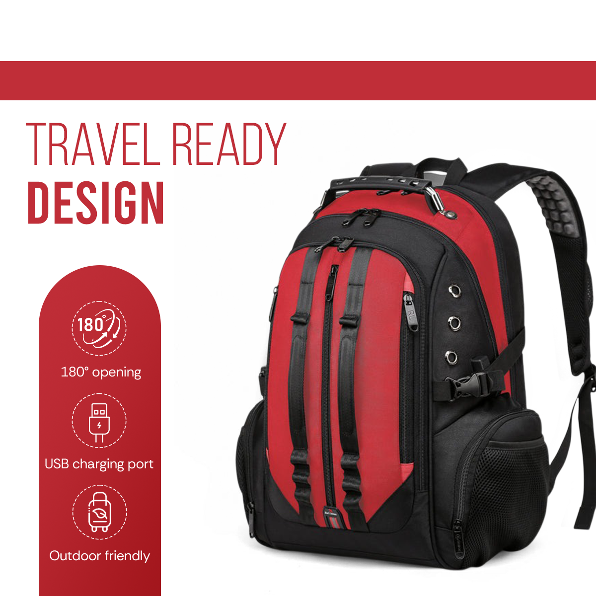 SWISSLOOK BACKPACK - RED - 45L