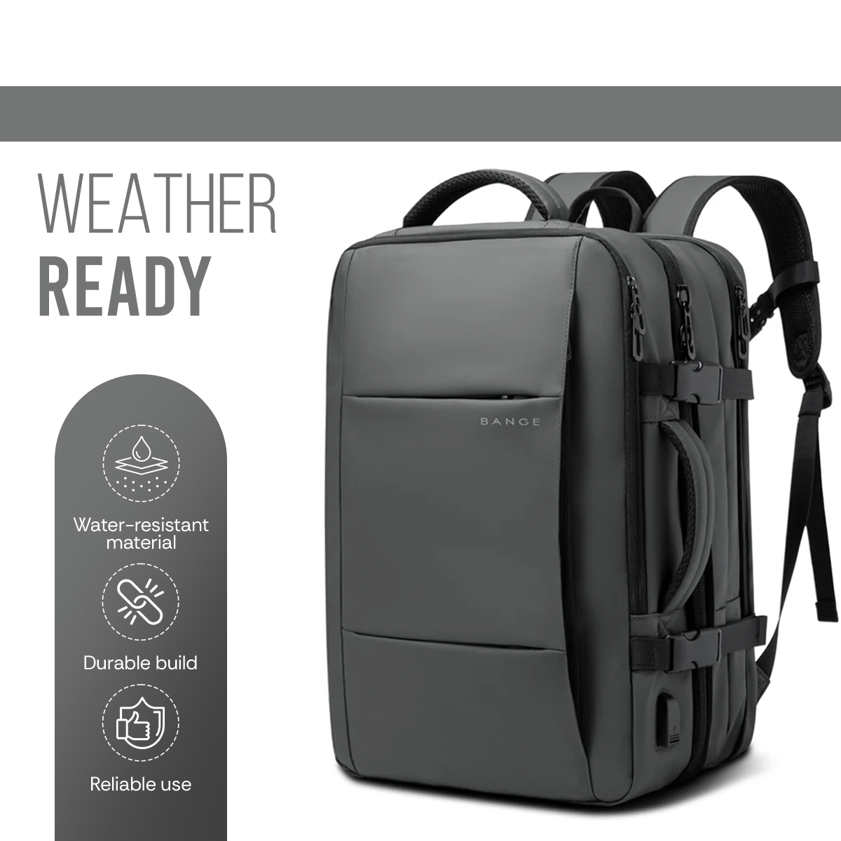 TITAN ULTRAFIT TRAVEL BACKPACK - GREY - 35L