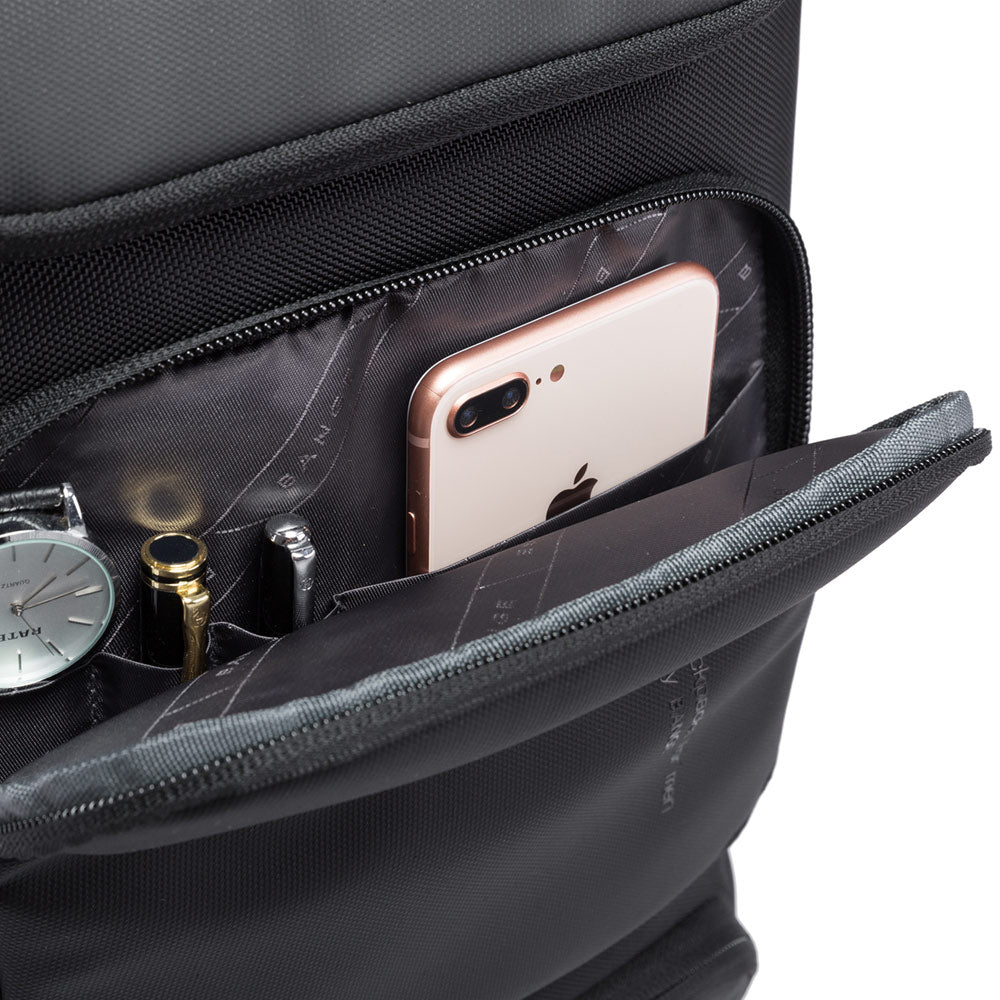 Red Lemon BANGE Cyborg Laptop Backpack for Men Business Travelling Backpack with USB Charger Port,Weekender Carry-On laptop bag for men
