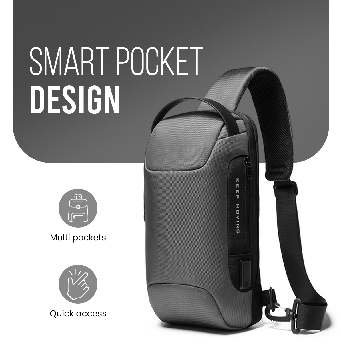 SURGE SLING BAG - GREY