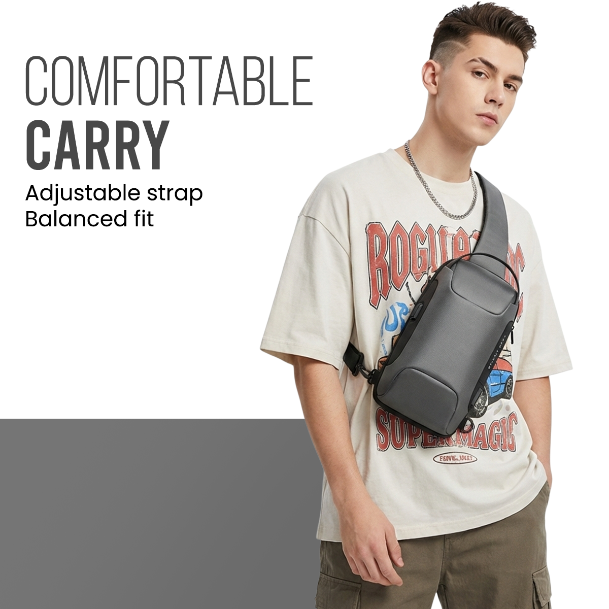 SURGE SLING BAG - GREY