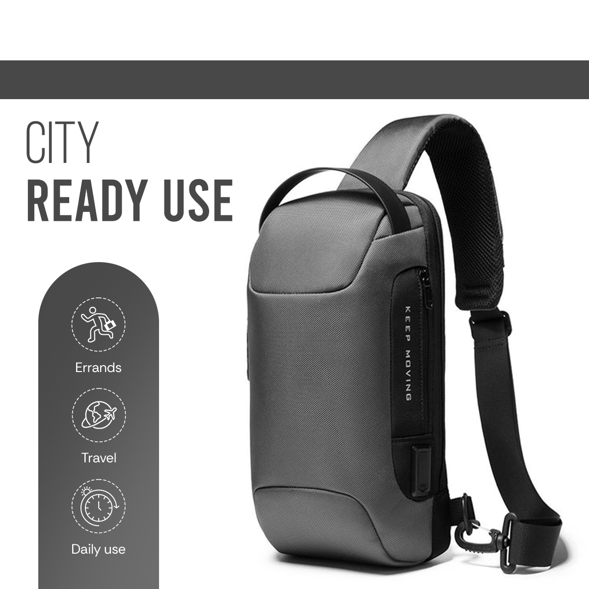 SURGE SLING BAG - GREY