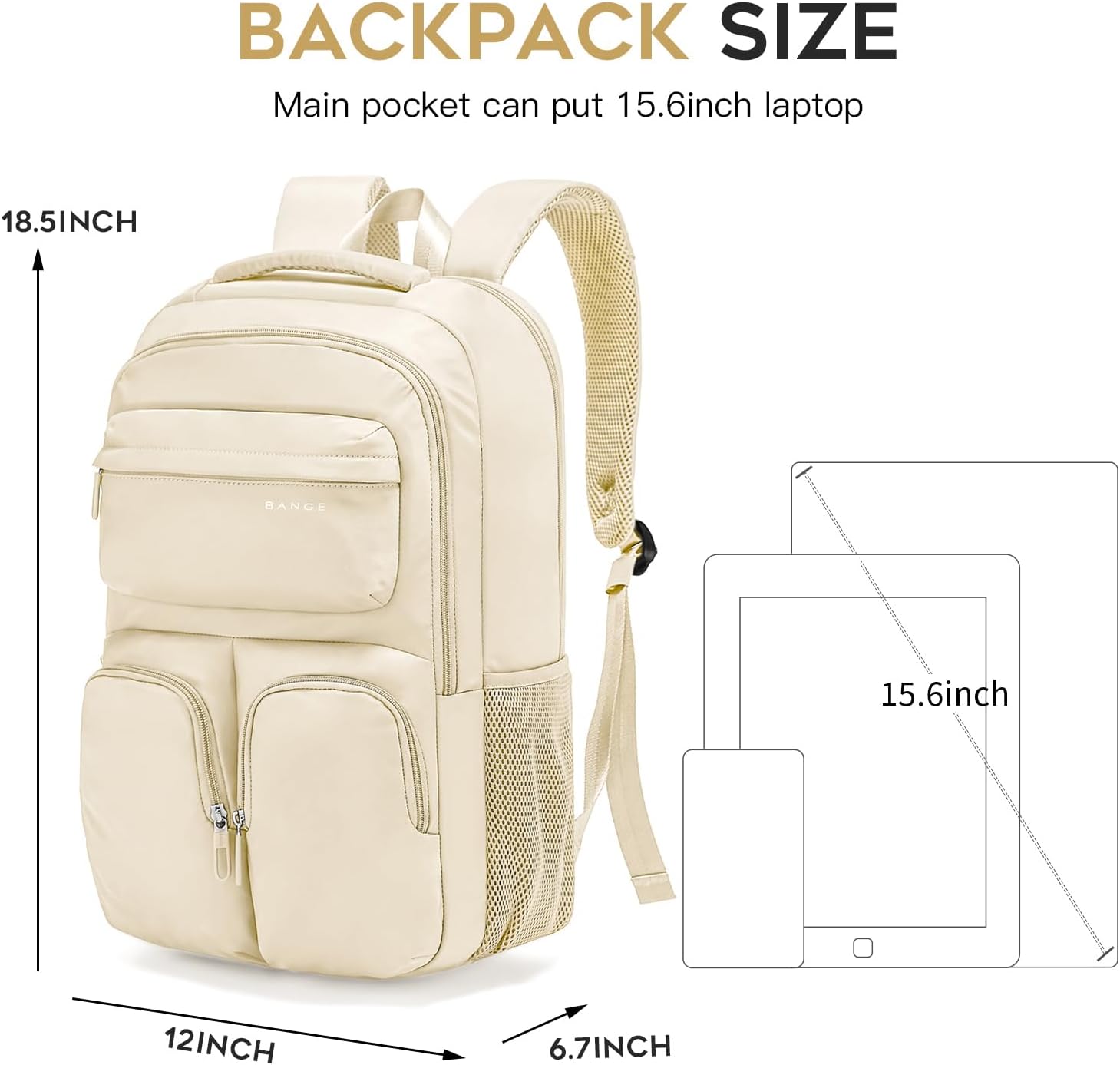 BACKPACK 1807 BEIGE - 20L