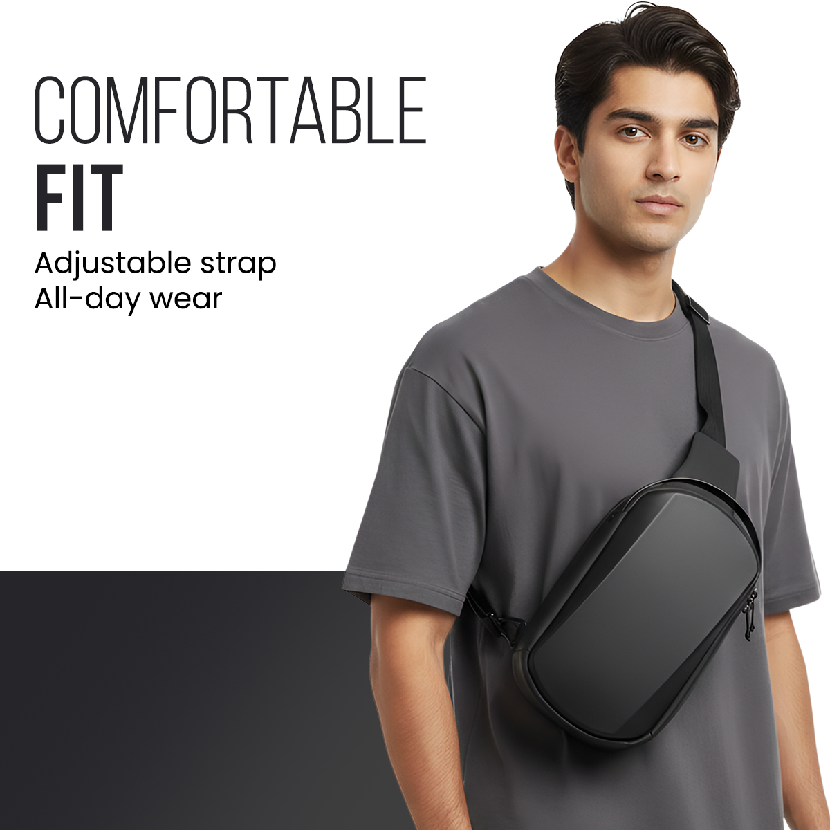 SLING BAG - 7256 - BLACK