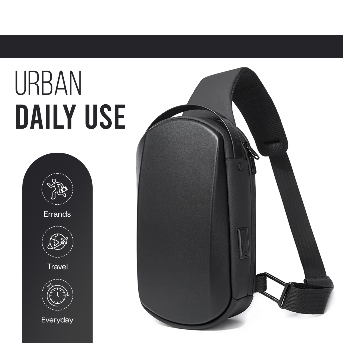 SLING BAG - 7256 - BLACK