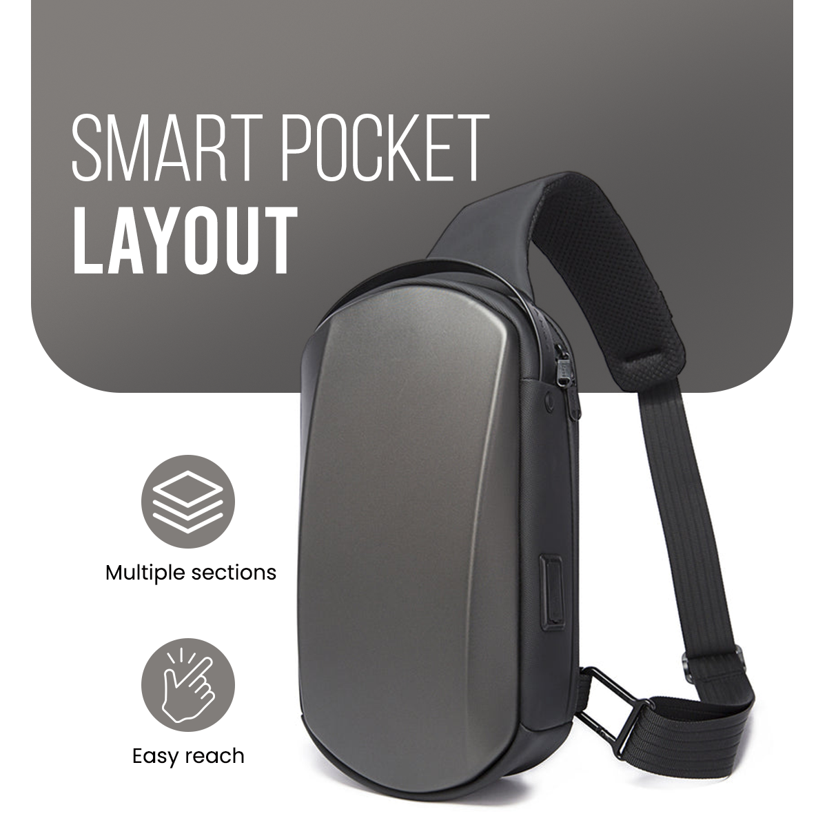 SLING BAG - 7256 - GREY