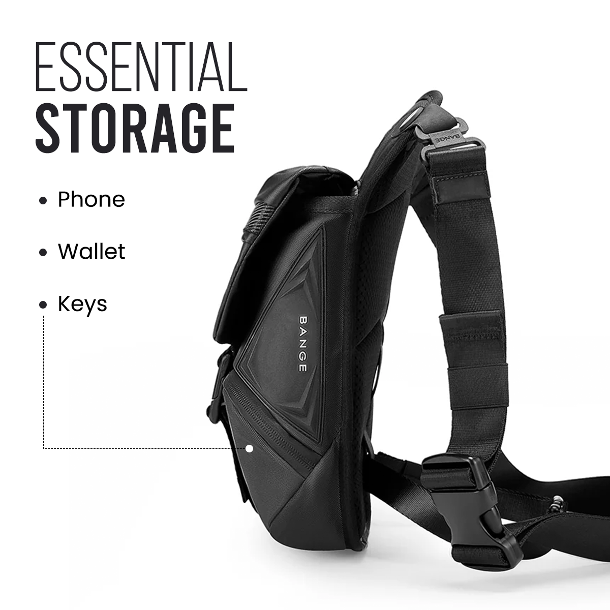 WAIST BAG - 7630 - BLACK