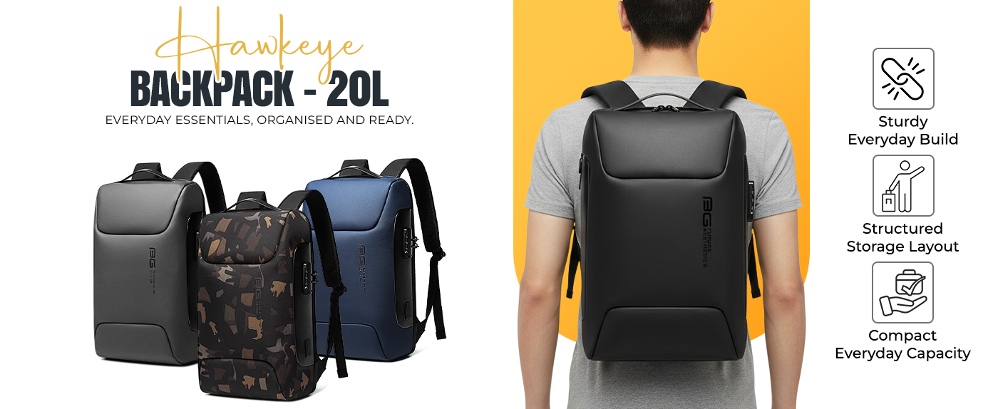 HAWKEYE BACKPACK - BLACK - 20L