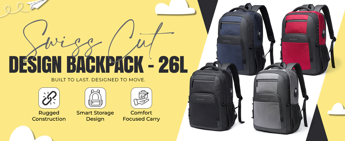 Swiss Concept Rucksack SWISS CUT DESIGN BACKPACK - BLACK - 26L – Red Lemon
