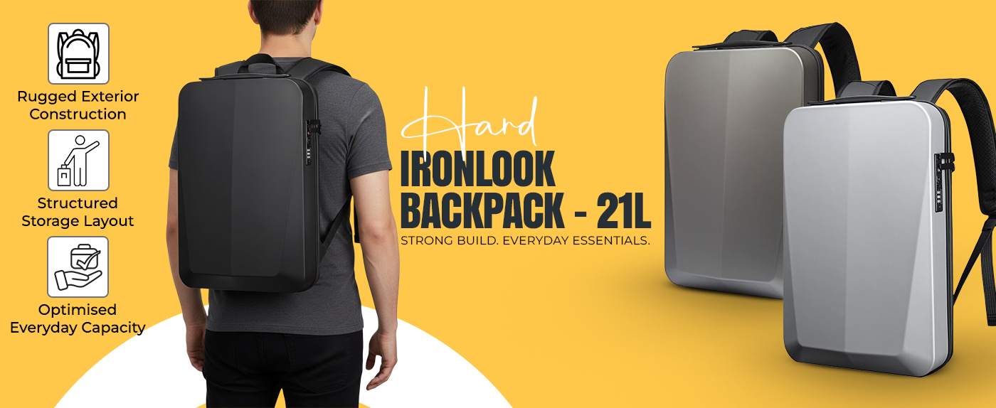 HARD IRONLOOK BACKPACK - BLACK - 21L