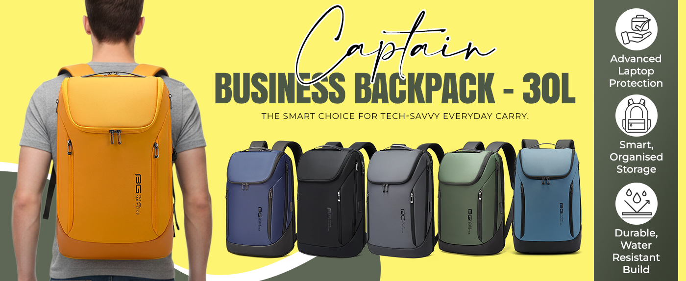 CAPTAIN BUSINESS BACKPACK - GREY - 30L