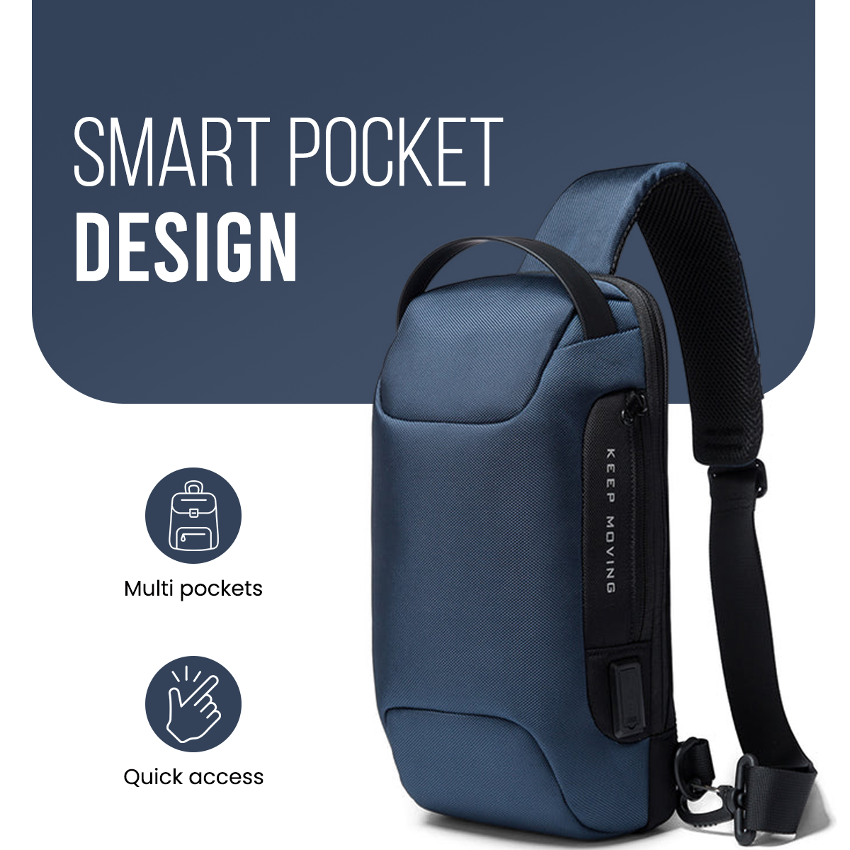 SURGE SLING BAG - BLUE