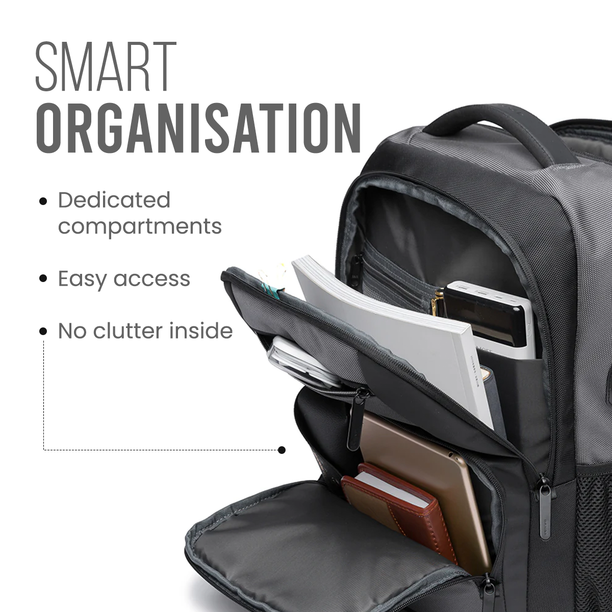 SWISS CUT DESIGN BACKPACK - GREY - 26L