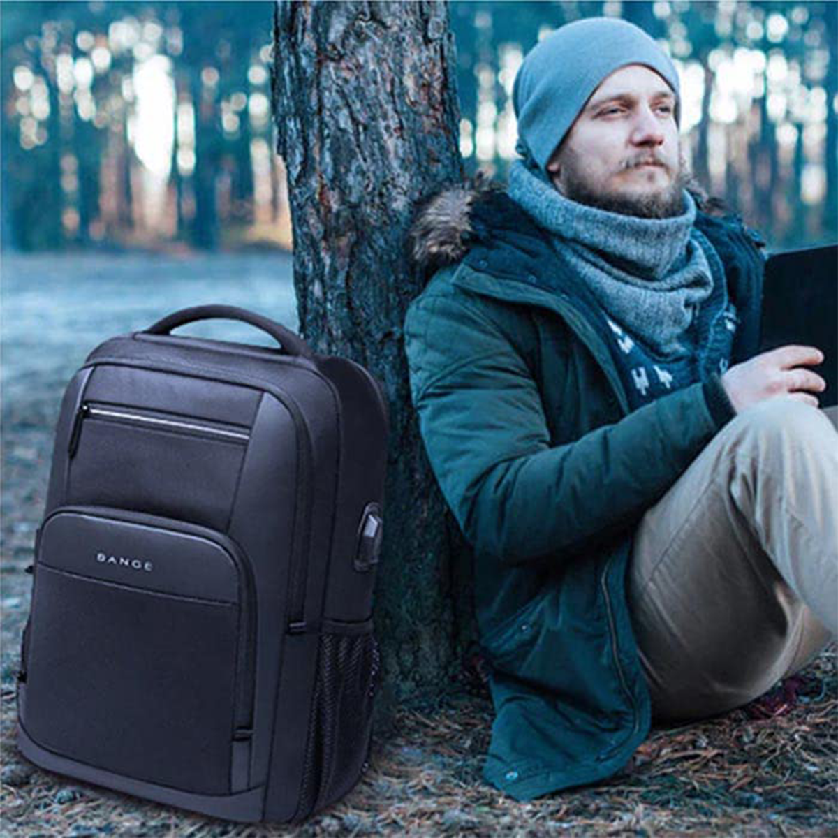 Red Lemon Swiss Cut Design 15.6 Inch 26L Smart Laptop Backpack Bag Wit ...