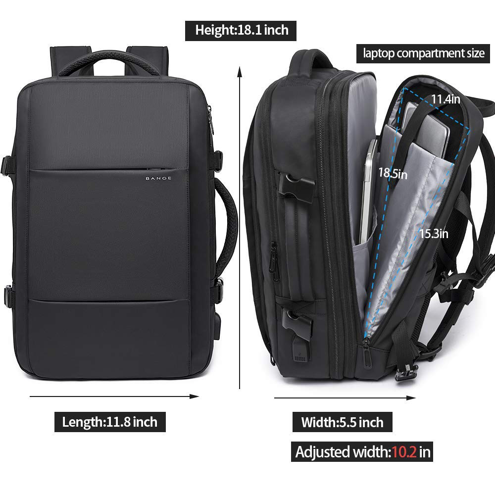 Polyester Black Travel Luggage Backpack, Bag Capacity: 15 To 20 Kg