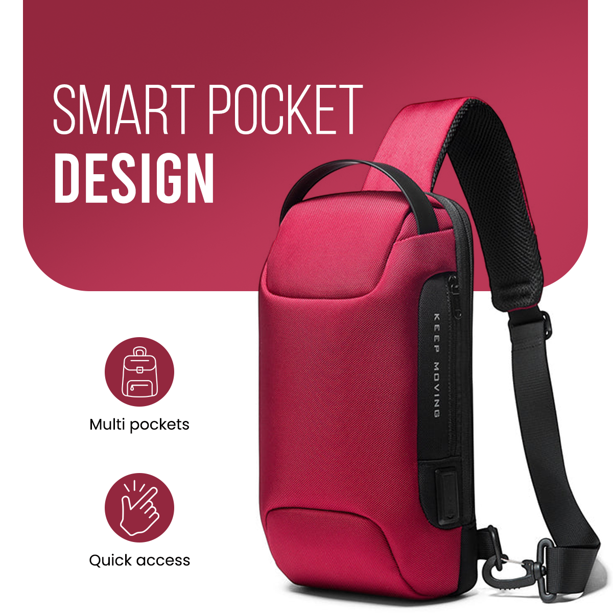 SURGE SLING BAG - RED