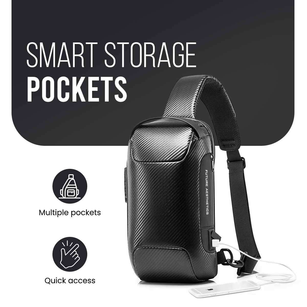 SURGE SLING BAG PLUS - BLACK