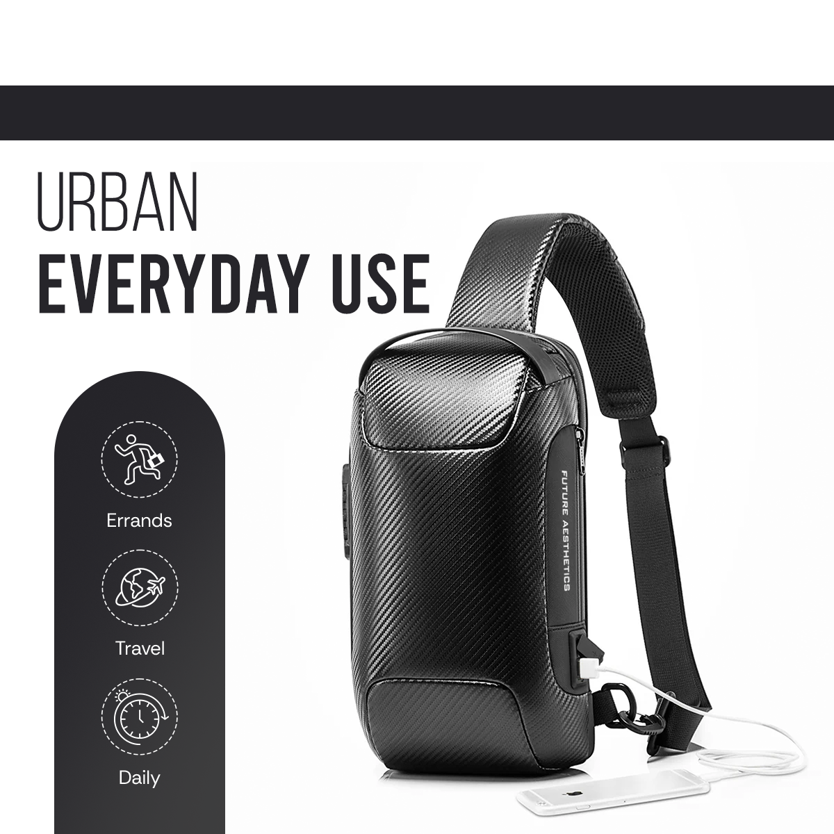 SURGE SLING BAG PLUS - BLACK