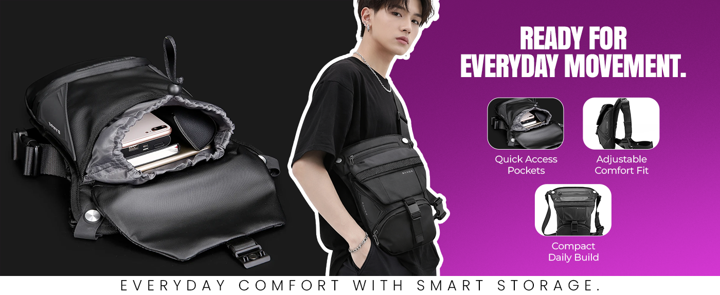 WAIST BAG - 7630 - BLACK